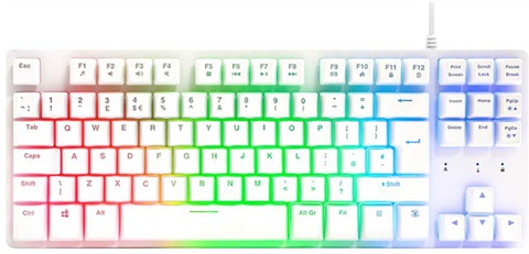 ADX FireFight Core K14 TKL Gaming Keyboard - White, B - CeX (UK